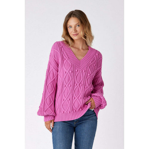 8.28 Boutique:Crosby by Mollie Burch,Crosby by Mollie Burch Charlie Sweater in Super Pink,Sweaters