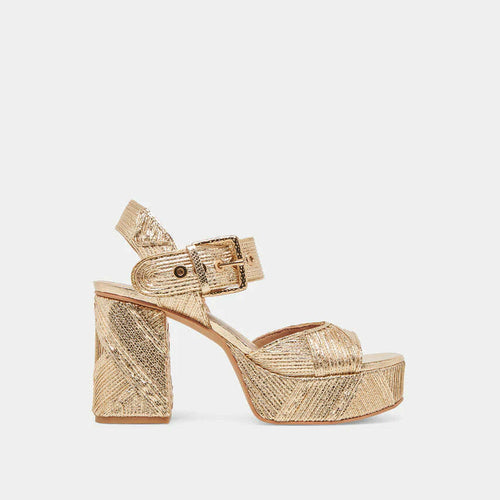 8.28 Boutique:Dolce Vita,Dolce Vita Bobby Deco Heels in Gold Woven Stella,Shoes