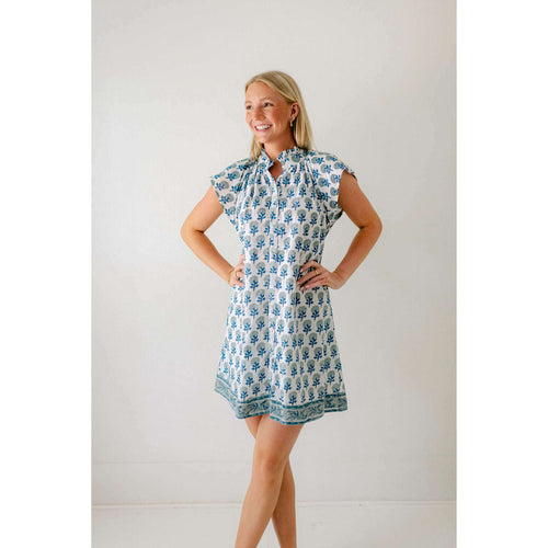 8.28 Boutique:Victoria Dunn,Victoria Dunn Lucia Dress in Petit Blue,Dress