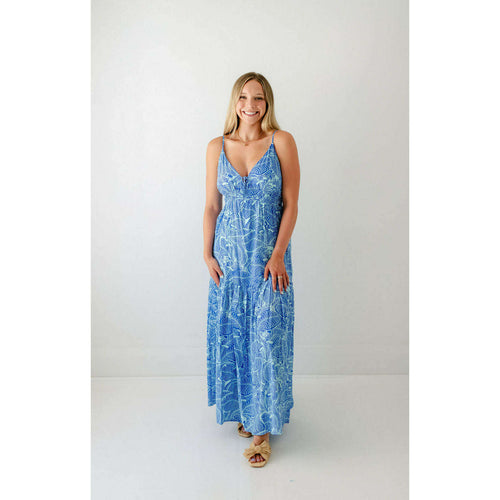 8.28 Boutique:Z-Supply,Z-Supply Lisbon Arta Floral Maxi Dress Blue Wave,Dress