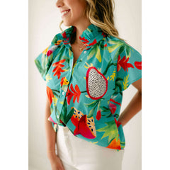 8.28 Boutique:Marie by Victoria Dunn,Marie By Victoria Dunn Adeline Blouse in Poolside,Shirts & Tops