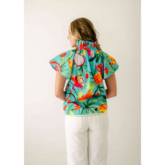 8.28 Boutique:Marie by Victoria Dunn,Marie By Victoria Dunn Adeline Blouse in Poolside,Shirts & Tops