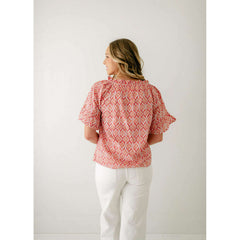 8.28 Boutique:Victoria Dunn,Victoria Dunn Bristol Blouse in Peach Bellini,Shirts & Tops