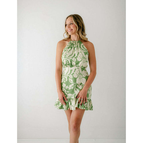 8.28 Boutique:Jacquie the Label,Jacquie the Label Floral Printed Halter Neck Dress,Dress