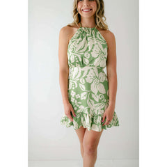 8.28 Boutique:Jacquie the Label,Jacquie the Label Floral Printed Halter Neck Dress,Dress