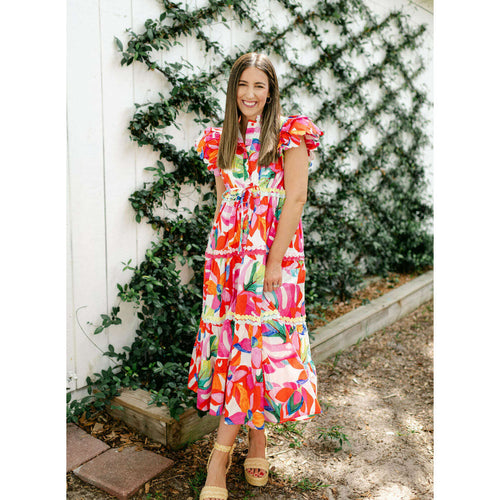 8.28 Boutique:Marie by Victoria Dunn,Marie By Victoria Dunn Beau Maxi in Sangria Sunset,Dress
