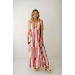 8.28 Boutique:FRNCH,FRNCH Elodie Stripe Maxi Dress,Dress