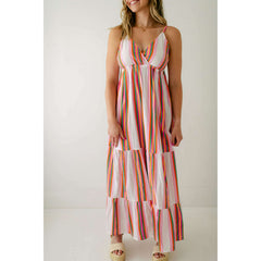 8.28 Boutique:FRNCH,FRNCH Elodie Stripe Maxi Dress,Dress