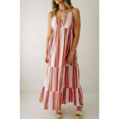 8.28 Boutique:FRNCH,FRNCH Elodie Stripe Maxi Dress,Dress