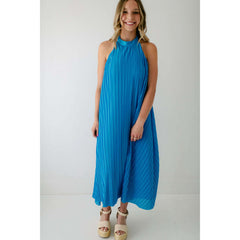 8.28 Boutique:FRNCH,FRNCH Manelle Blue Halter Dress,Dress