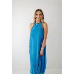 8.28 Boutique:FRNCH,FRNCH Manelle Blue Halter Dress,Dress