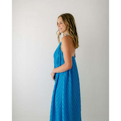 8.28 Boutique:FRNCH,FRNCH Manelle Blue Halter Dress,Dress