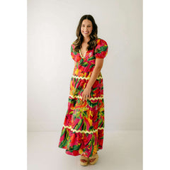 8.28 Boutique:Marie by Victoria Dunn,Marie by Victoria Dunn Belle Maxi Dress in Passion Fruit,Dress