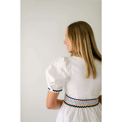 8.28 Boutique:English Factory,English Factory White Poplin Ric Rac Mini Dress,Dress