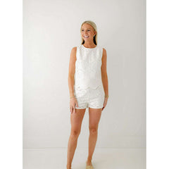 8.28 Boutique:Jacquie the Label,Jacquie the Label White Eyelet Shorts,shorts