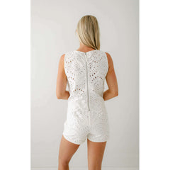 8.28 Boutique:Jacquie the Label,Jacquie the Label White Eyelet Shorts,shorts