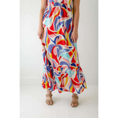 8.28 Boutique:Jade Melody Tam,Jade Melody Tam Abstract Swirl Tie Shoulder Dress,Dress