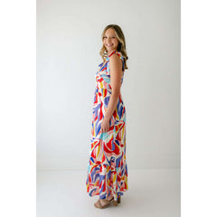 8.28 Boutique:Jade Melody Tam,Jade Melody Tam Abstract Swirl Tie Shoulder Dress,Dress