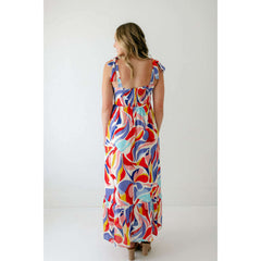 8.28 Boutique:Jade Melody Tam,Jade Melody Tam Abstract Swirl Tie Shoulder Dress,Dress