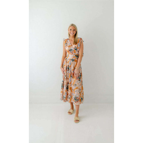 8.28 Boutique:Jacquie the Label,Jacquie the Label Yellow Floral Smocked Maxi Skirt,skirt