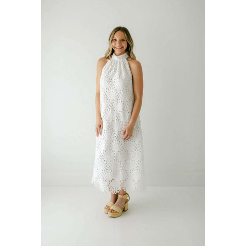 8.28 Boutique:Holly Shae,Holly Shae Blythe White Lace Halter Dress,Dress