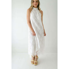 8.28 Boutique:Holly Shae,Holly Shae Blythe White Lace Halter Dress,Dress