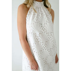 8.28 Boutique:Holly Shae,Holly Shae Blythe White Lace Halter Dress,Dress