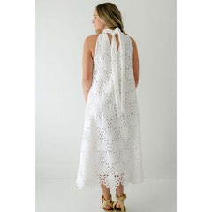 8.28 Boutique:Holly Shae,Holly Shae Blythe White Lace Halter Dress,Dress