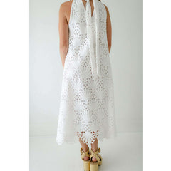 8.28 Boutique:Holly Shae,Holly Shae Blythe White Lace Halter Dress,Dress