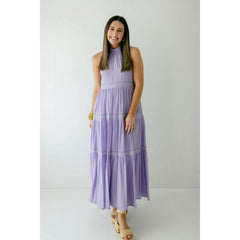 8.28 Boutique:Jade Melody Tam,Jade Melody Tam Lavender Halter Maxi Dress,Dress