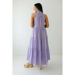 8.28 Boutique:Jade Melody Tam,Jade Melody Tam Lavender Halter Maxi Dress,Dress