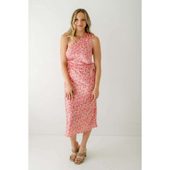 8.28 Boutique:Mink Pink,Mink Pink Alina Pink Floral One Shoulder Dress,Dress