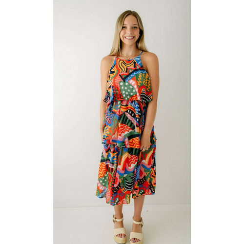 8.28 Boutique:TCEC,The Alex Abstract Halter Top Dress,Dress