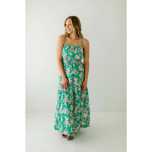 8.28 Boutique:Z-Supply,Z-Supply Dewi Pacific Floral Maxi Dress Bermuda Green,Dress