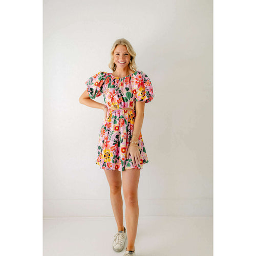 8.28 Boutique:Sincerely Ours,Sincerely Ours Annie Floral Popmini Dress,Dress