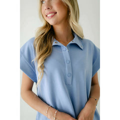 8.28 Boutique:Entro,The Audra Blue Scalloped Dress,Dress