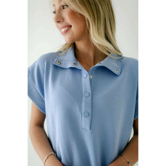 8.28 Boutique:Entro,The Audra Blue Scalloped Dress,Dress