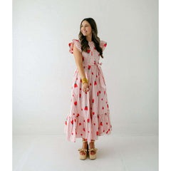 8.28 Boutique:Karlie Clothes,Karlie Stripe Poppy Ruffle Sleeve Maxi Dress,Dress