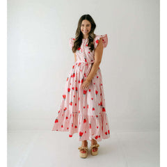 8.28 Boutique:Karlie Clothes,Karlie Stripe Poppy Ruffle Sleeve Maxi Dress,Dress