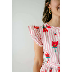8.28 Boutique:Karlie Clothes,Karlie Stripe Poppy Ruffle Sleeve Maxi Dress,Dress