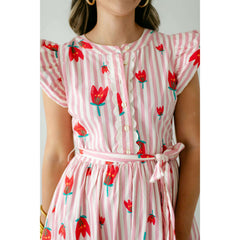 8.28 Boutique:Karlie Clothes,Karlie Stripe Poppy Ruffle Sleeve Maxi Dress,Dress