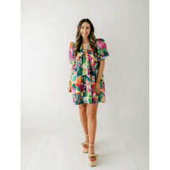 8.28 Boutique:Karlie Clothes,Karlie Birds of Paradise V-Neck Puff Sleeve Dress,Dress
