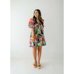8.28 Boutique:Karlie Clothes,Karlie Birds of Paradise V-Neck Puff Sleeve Dress,Dress