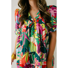 8.28 Boutique:Karlie Clothes,Karlie Birds of Paradise V-Neck Puff Sleeve Dress,Dress