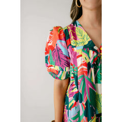 8.28 Boutique:Karlie Clothes,Karlie Birds of Paradise V-Neck Puff Sleeve Dress,Dress
