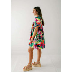 8.28 Boutique:Karlie Clothes,Karlie Birds of Paradise V-Neck Puff Sleeve Dress,Dress