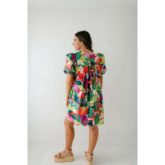 8.28 Boutique:Karlie Clothes,Karlie Birds of Paradise V-Neck Puff Sleeve Dress,Dress
