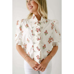 8.28 Boutique:Karlie Clothes,Karlie London Floral Ruffle Top,Shirts & Tops