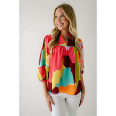 8.28 Boutique:Crosby by Mollie Burch,Crosby by Mollie Burch Rosie Top in Block Poppy,Shirts & Tops