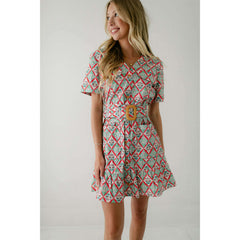 8.28 Boutique:Karlie Clothes,Karlie Paris Floral Shirt Dress with Belt,Dress